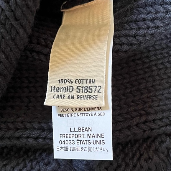 LL Bean Double L Cable Sweater Womens M petite Pullover Crewneck Cotton 518572 - Picture 6 of 7